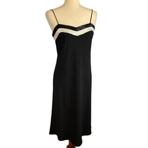 Lauren Ralph Lauren Beaded Neckline Sleeveless Special Occasion Dress Black Sz 6